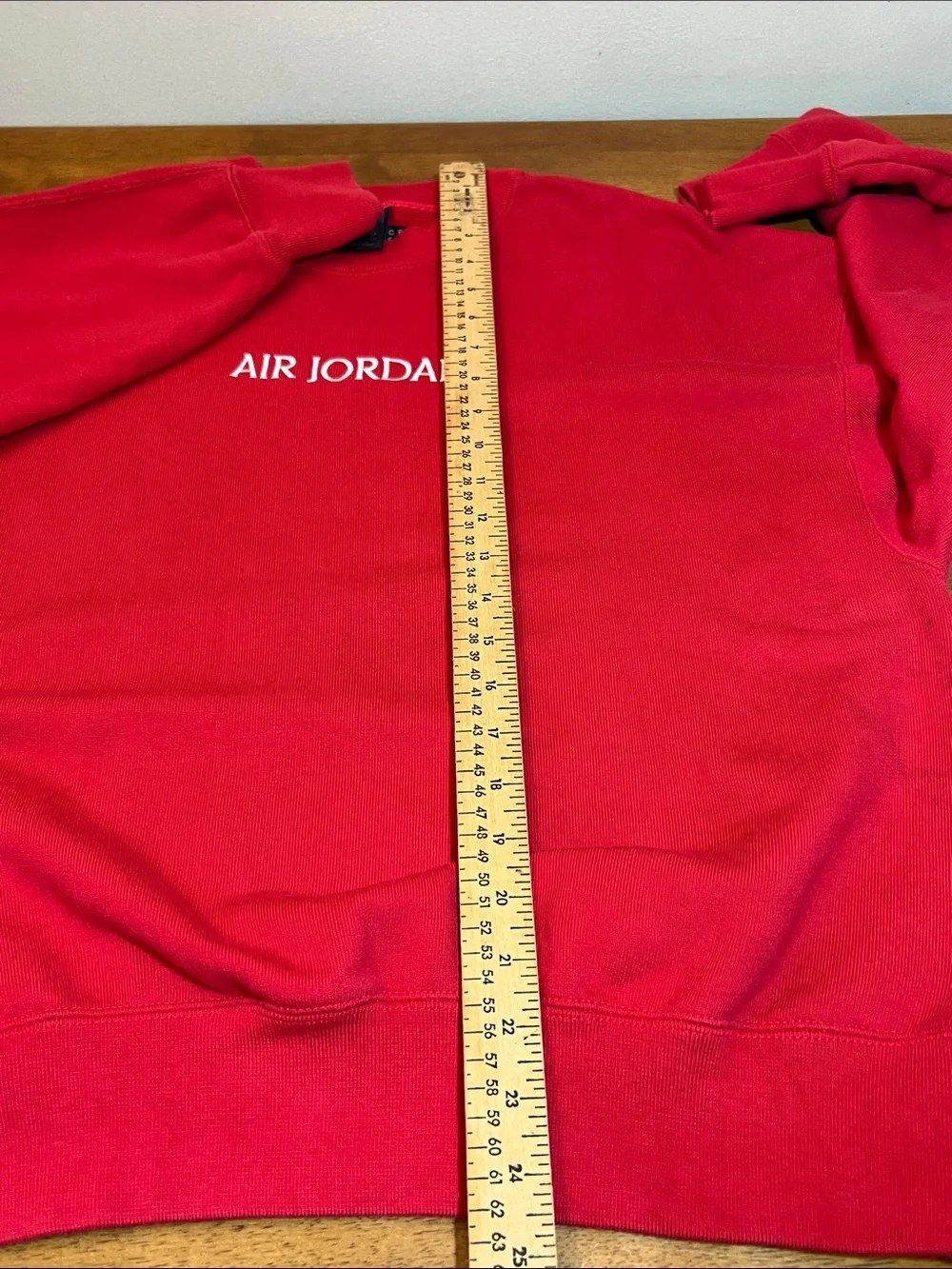 Jordan Red Crewneck Sweatshirt with White Air Jordan Logo Size SMALL